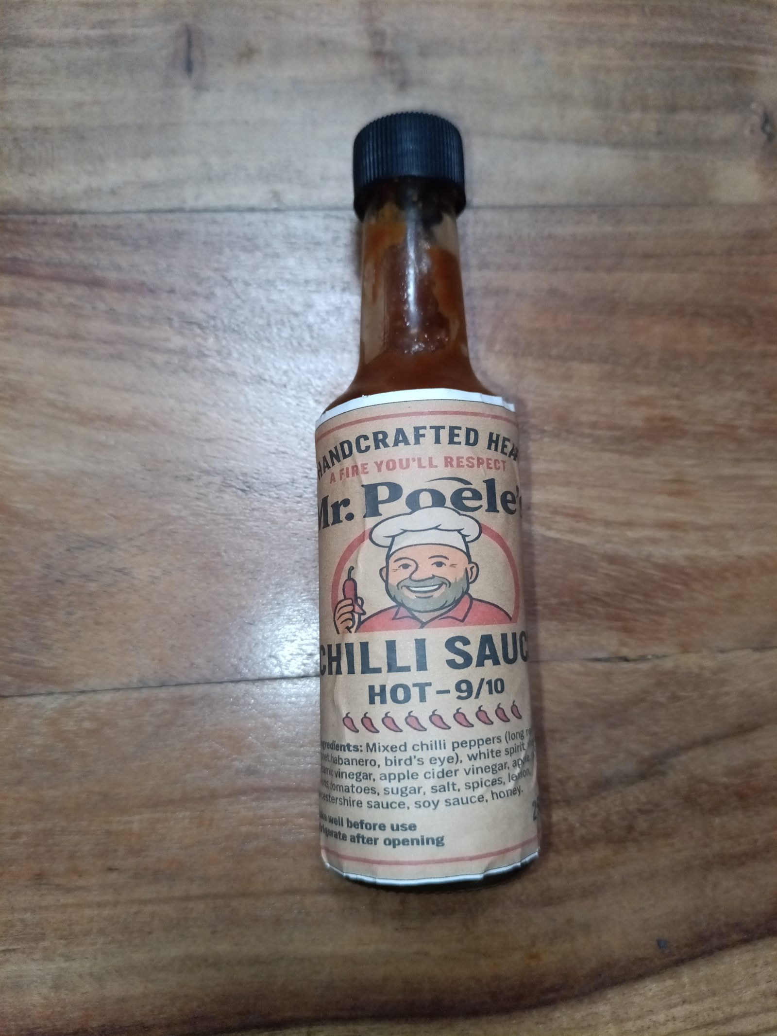 125ml Mr Poele's Chilli Sauce bottle